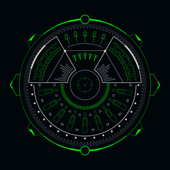 Round element for a futuristic interface