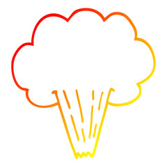 warm gradient line drawing cartoon gust of air