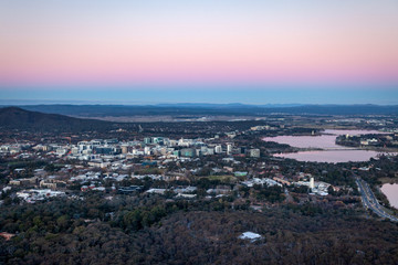 Canberra City at Dusk Australia