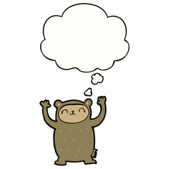 cute cartoon bear and thought bubble