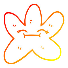 warm gradient line drawing cartoon star fish