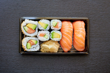 Sushi Take away Box black macro closeup Homepage Banner