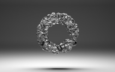 abstract glass sphere, 3d illustration