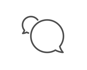 Fototapeta premium Messenger line icon. Speech bubble sign. Chat message symbol. Quality design element. Linear style messenger icon. Editable stroke. Vector