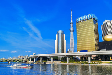 東京浅草 隅田川の風景