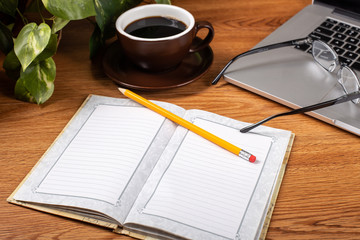 Open Notebook on a Desk