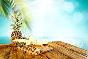 Fresh teasty fruit of tropical summer time 