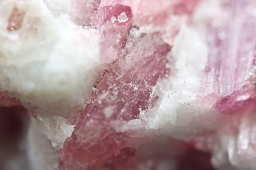 Pink background from nature crystals, rhodochrosite is manganese carbonate mineral.  Macro
