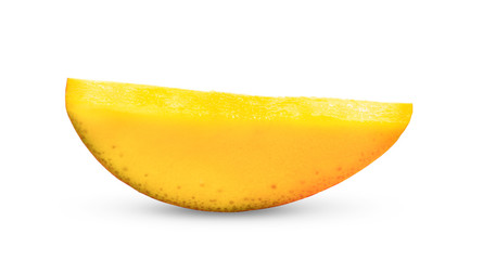 Fototapeta na wymiar mango slices on white background .full depth of field