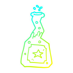 cold gradient line drawing cartoon experiment potions