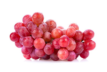 Ripe red grape  isolated on white background. full depth of field