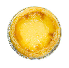 egg tart isolated on white background