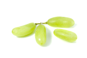 green grape isolated on white background