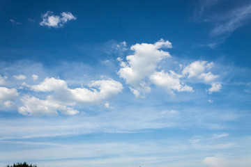 Obraz na płótnie Canvas Clouds on a blue sky on a Sunny day