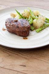 Grilled Steak with Snap Pea and Potatoes