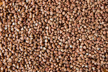 Buckwheat Seeds on a wooden board