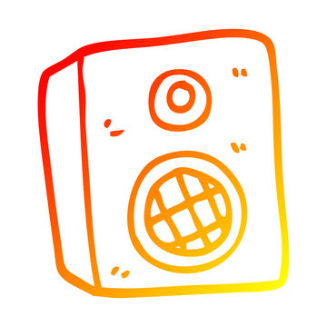 recommend clip art: warm gradient line drawing cartoon speaker