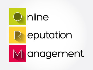 ORM - Online Reputation Management acronym, business concept background