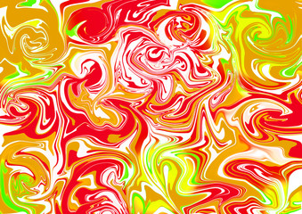 Fire marble background. Fluid painting