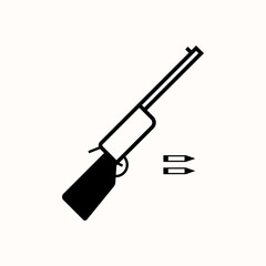 shotgun icon, rifle icon