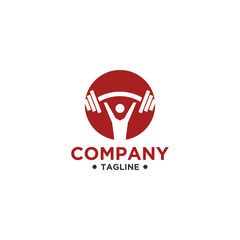 Fitness Logo. Symbol of sport barbel, health, illustration of fresh life