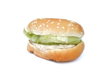 hamburger isolated on white background