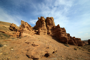 Fototapeta premium Canyon of the Charyn River in Kazakhstan.
