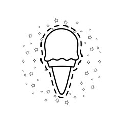patch with ice cream in cone