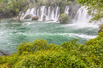 A view of the Kravice Waterfalls in Bosnia and Herzegovina