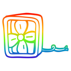 rainbow gradient line drawing cartoon electric fan