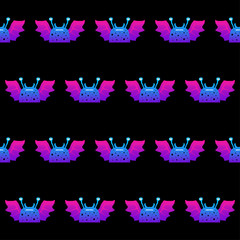 Abstract happy halloween seamless pattern background. Paper cut halloween swatch for design halloween menu, wrapping paper, halloween party invitation,  autumn holiday shop sale, bag print, t shirt 