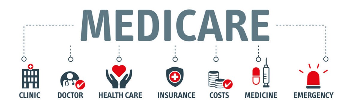 Banner medicare vector illustration concept