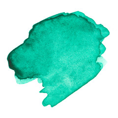 Watercolor brush stroke. Bright color. Gradient.