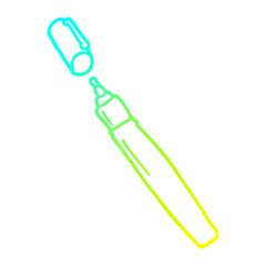 cold gradient line drawing cartoon permanent marker