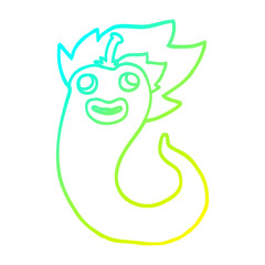 cold gradient line drawing cartoon hot chilly