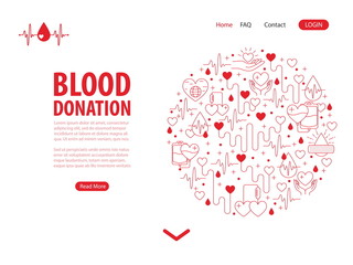 Donation Blood landing page