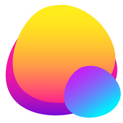 Abstract gradient colored pattern background. Fluid elements for design birthday party card, shop sale advertising, summer rest poster, night club t shirt, bag print etc.