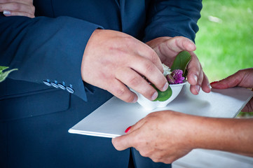 Giving of wedding rings