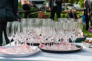 Bottles of champagne  for toast