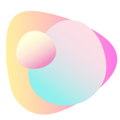 Obraz premium Abstract gradient colored pattern background. Fluid elements for design birthday party card, shop sale advertising, summer rest poster, night club t shirt, bag print etc.