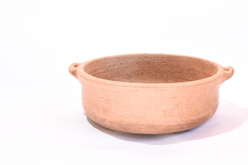 pottery pots isolated on white background