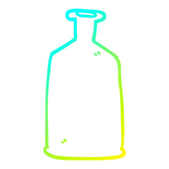 cold gradient line drawing cartoon clear glass bottle