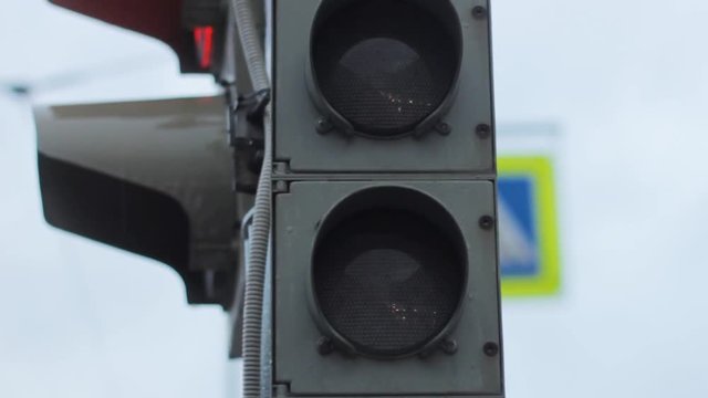 Yellow Traffic Light Signal Safety Transport