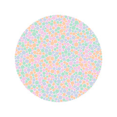 Abstract Generative Art color distributed  circles dots background illustration