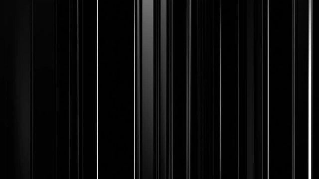 Black White Background with Changing Lines and Reflections, Seamless Looped 3d Animation, 4K