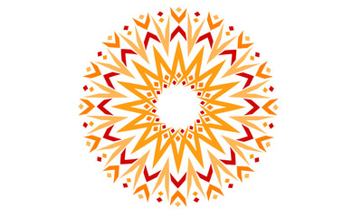 Sunny yellow mandala icon