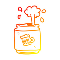 warm gradient line drawing cartoon can of larger