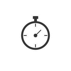 Timer, clock, time, icon. Vector illustration, flat design.