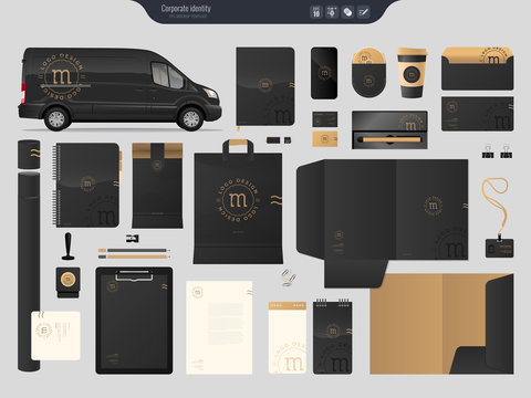 Set of corporate identity templates business style. Vector illustration.