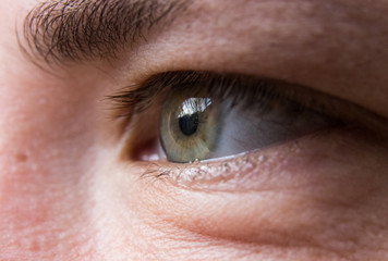 Macro image of human eye